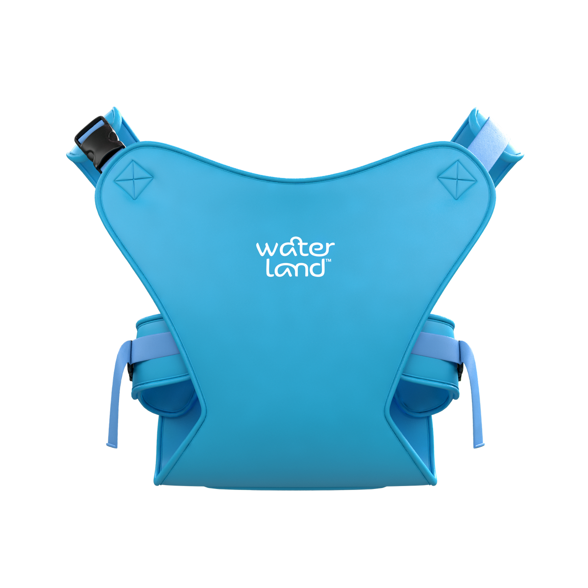 WaterLand Baby Carrier in Light Blue Sky, front view