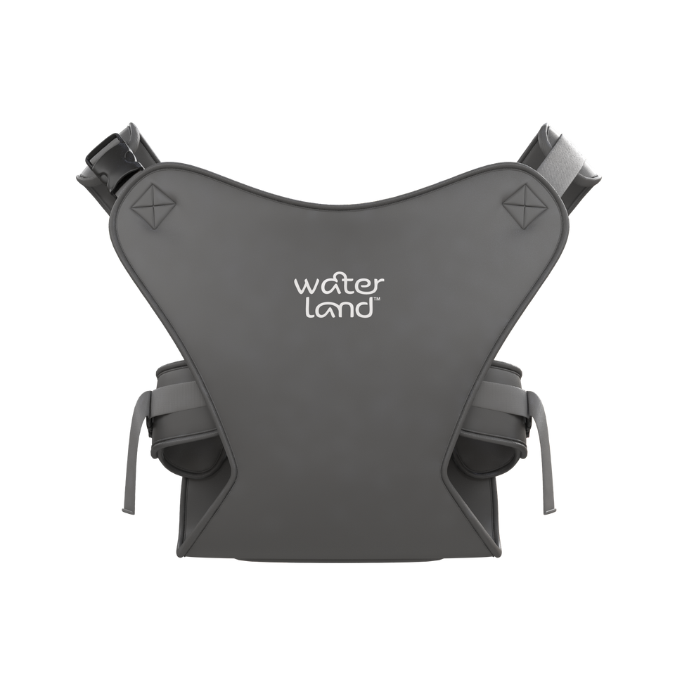 WaterLand Baby Carrier in Urban Grey, front view