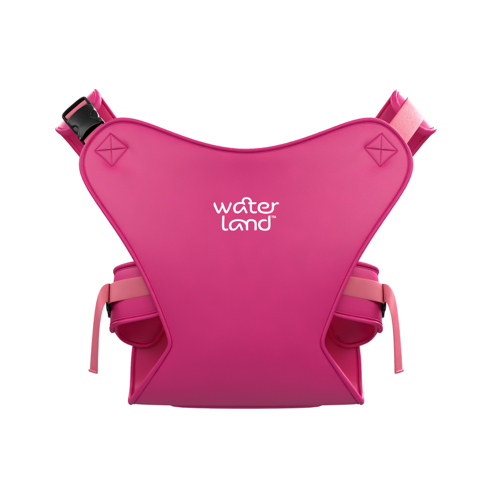 WaterLand Baby Carrier in Super Pink, front view